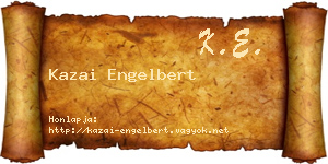 Kazai Engelbert névjegykártya
